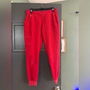 Figs women’s Vibrant Red jogger scrub Pants